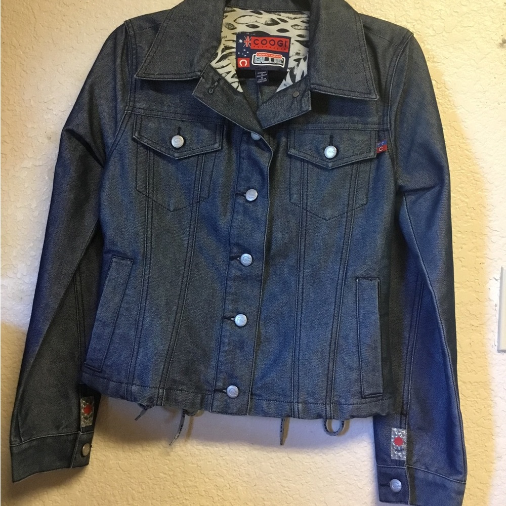 COOGI Australia Down Under Blue Denim Jean Jacket Size Small New W/O Tags